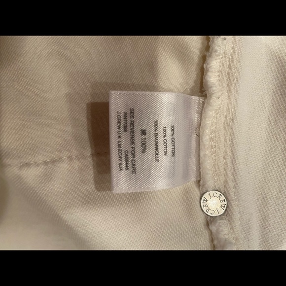 CLOSET CLEAR OUT! 🎉J Crew White Denim fringed skirt. Size 9 - Picture 3 of 6